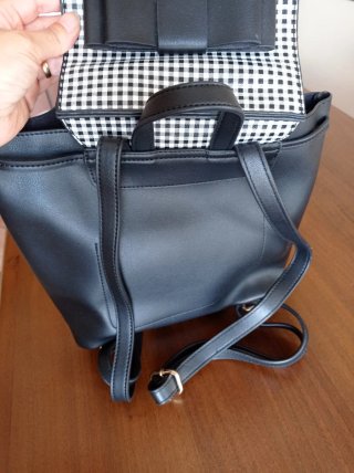 Zaino Camomilla Milano donna nero e bianco