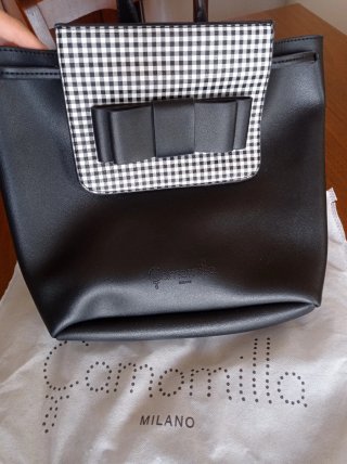 Zaino Camomilla Milano donna nero e bianco