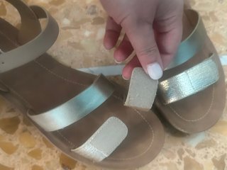 Sandali Comodia Beige/Argento Tg 40