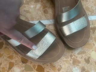 Sandali Comodia Beige/Argento Tg 40