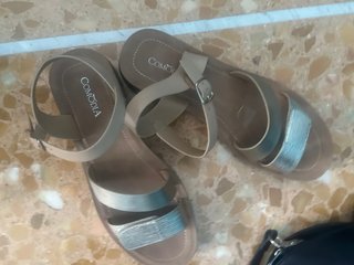 Sandali Comodia Beige/Argento Tg 40