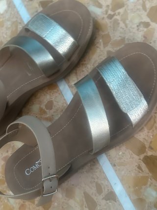 Sandali Comodia Beige/Argento Tg 40