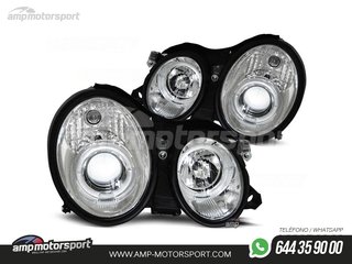 FAROS DELANTEROS OJOS DE ANGEL PARA MERCEDES CLASE CLK W208