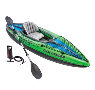 Kayak inflable con remo, bomba y chaleco