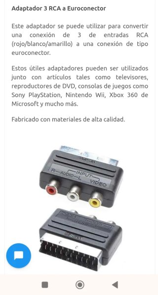 Adaptador RCA a Euroconector