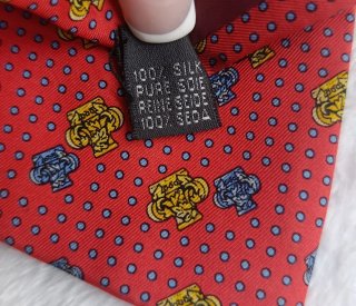 Corbata Olimpo Seda Roja Estampada