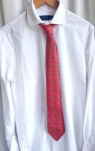Corbata Olimpo Seda Roja Estampada