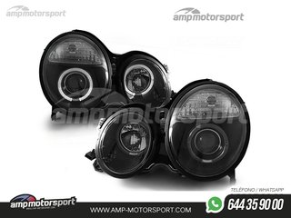 FAROS DELANTEROS OJOS DE ANGEL PARA MERCEDES CLASE E W210