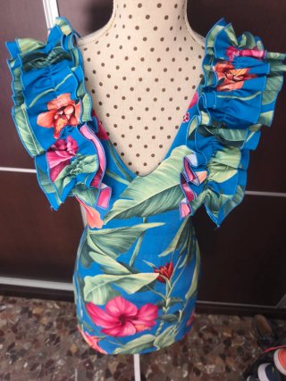 Vestido cóctel estampado floral