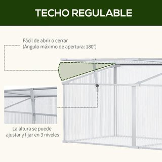 Invernadero Aluminio Policarbonato Transparente UV
