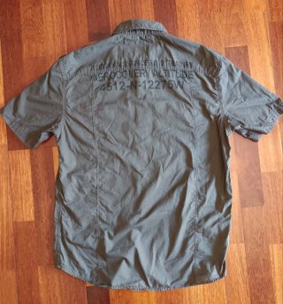Camicia Celio mezza manica verde scuro taglia M