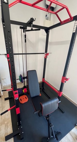 Rack Musculación Multifunción + Banco