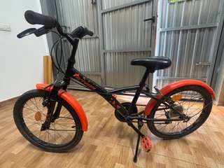 Bicicleta Infantil 500S 20 Negra/Naranja