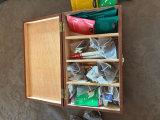 Caja de madera para té