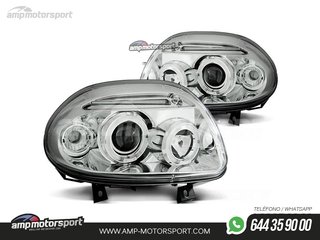FAROS DELANTEROS OJOS DE ANGEL PARA RENAULT CLIO