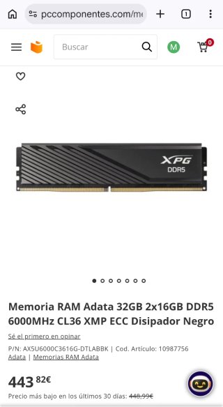 Memoria RAM DDR5 32GB (2x16GB)