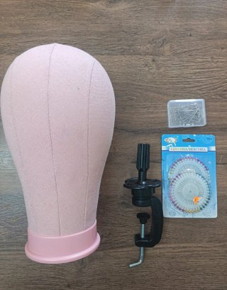 Pack Soporte Pelucas + Accesorios