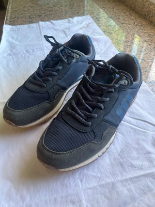 Zapatillas Mustang Azul y Gris