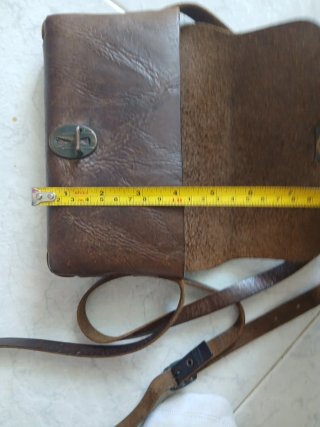 Bolso piel vintage marrón