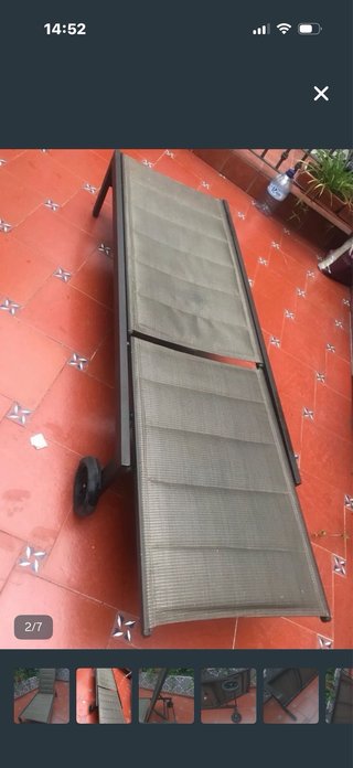 Tumbona reclinable con ruedas