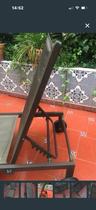 Tumbona reclinable con ruedas