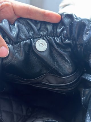 Bolso Chanel Piel Negro Shopper Perlas Cadena