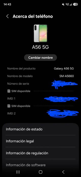 Samsung Galaxy A56 5G Blanco