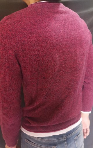 Suéter rojo jaspeado