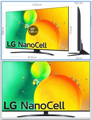 TV LG 55NANO766QA 55 Smart TV 4K WiFi año 2024