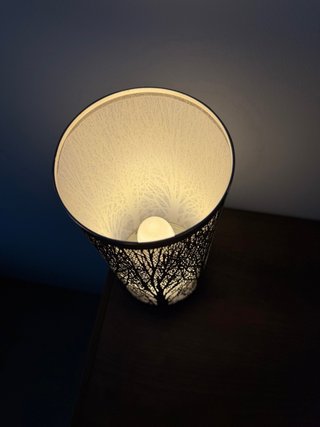 Lámpara de mesa árbol plata