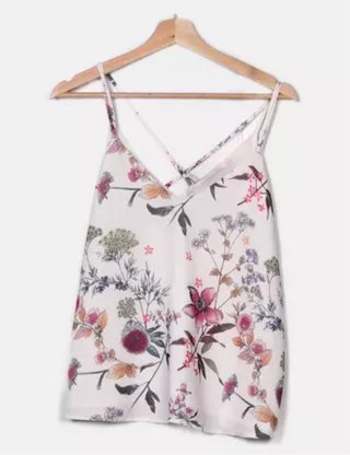 Camiseta tirantes estampado floral
