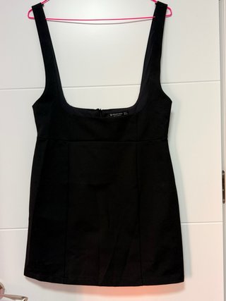Vestido Negro Stradivarius Talla M