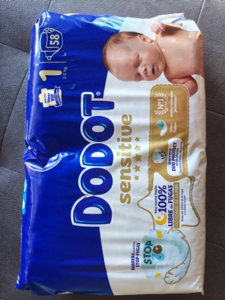 Pañales Dodot Sensitive Talla 1 (2-5kg) 58 uds.