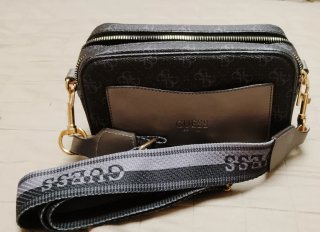 Borsa Guess monogram donna marrone e oro