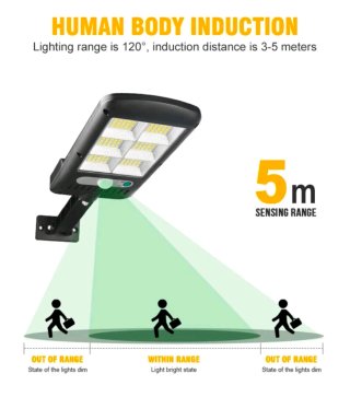 4 Lampioncini 160 led Energia Solare Sensore Movim