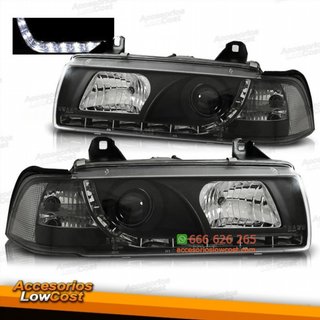 FAROS CON LUZ DIURNA LED PARA BMW SERIE 3 E36 (90