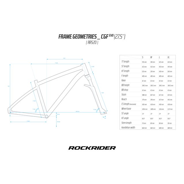 BICICLETA DE MONTAÑA 27,5" ROCKRIDER ST 520 AZUL ROSA