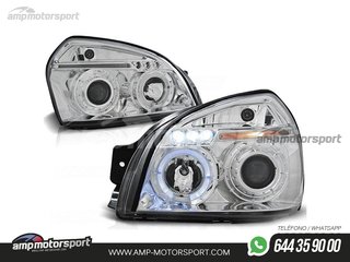 FAROS DELANTEROS OJOS DE ANGEL PARA HYUNDAI TUCSON