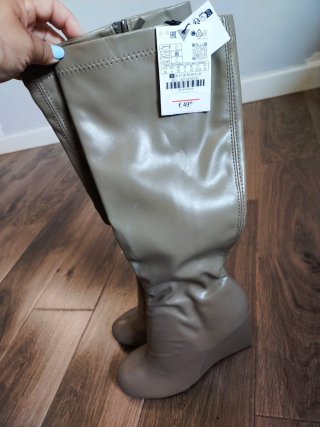 Botas Beige Cuña
