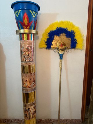 Figura Sarcófago Egipcio Decoración