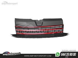 PARRILLA DELANTERA PARA VOLKSWAGEN T6 2015-2019 FILOS ROJOS