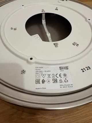 Lámpara LED Techo Ikea Niquelada