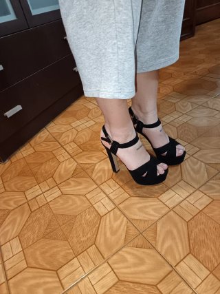 Sandalias de tacón negras