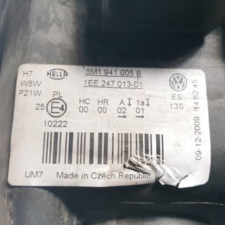 FARO IZQUIERDO VOLKSWAGEN VOLKSWAGEN GOLF PLUS (5M1) 2004-2009