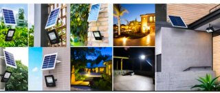 3PZ Faro LED 200W Con Pannello Solare Luce Fredda