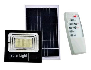 3PZ Faro LED 200W Con Pannello Solare Luce Fredda