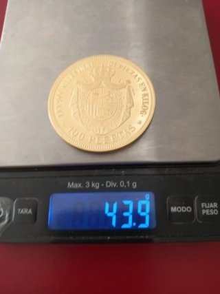 Moneda reproducción Amadeo I Rey de España 1871