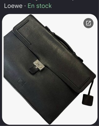 Bolso de mano Loewe negro con llave