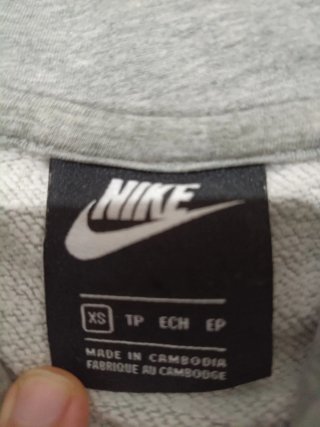 Sudadera Nike Gris con Capucha Talla S