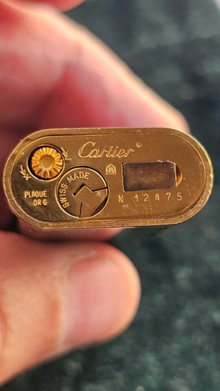 Encendedor Cartier Negro/Oro